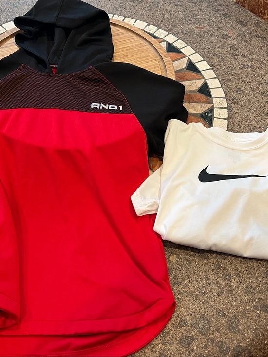 Nike Other - AndI Red & Black Hooded Athletic shirt + Nike Dri Fit Tee M